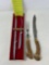 2 Carving Sets- One with Antler Handles (Goodell Co.) and Mid Century Gerber Siegfried