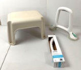 Step Stool, Moen Designer Hand Grip (New) and Other Hand Grip