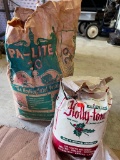 Bags of Perlite and Holly-Tone
