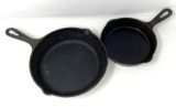 2 Cast Iron Fry Pans- Lodge and Wagner Sidney 0