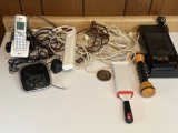 At & T Phone, Outlet Strip, Extension Cords, Massager, More