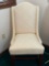 White on White Upholstered Side Chair