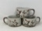 3 Floral Ceramic Mugs