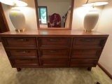 Triple Dresser with Attached Mirror, Bassett Furniture