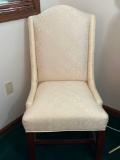 White on White Upholstered Side Chair