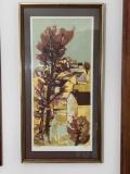 Signed & Numbered Framed Abstract Landscape Print by Thiollier, 174/275