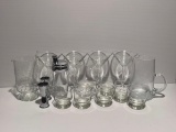 Barware Lot- Measures, Glasses, Martinis, Shaker, Pitchers