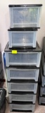5- Drawer Plastic Stacking Organizer with 2 Extra Smaller Drawers