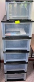 5- Drawer Plastic Stacking Organizer with Extra Smaller Drawer