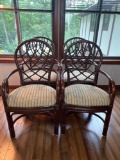 4 Rattan Dining Chairs 