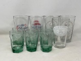 11 Pcs. Glass Drinkware- Various Sizes & Colors