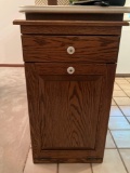 Wooden Waste Can Cabinet with Single Drawer
