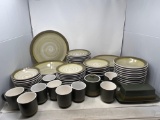 Large Partial Dinner Service, Casual Ceram Stoneware, Japan, Vista