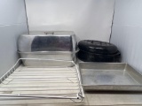 Aluminum and Enamel Roasters, Wire Cooling Rack and Rectangular Baking Pan