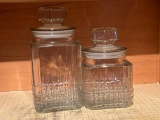 Matching Lidded Canister Jars- One Large, One Small