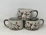 3 Floral Ceramic Mugs