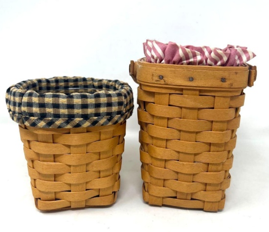 2 Natural Longaberger Baskets