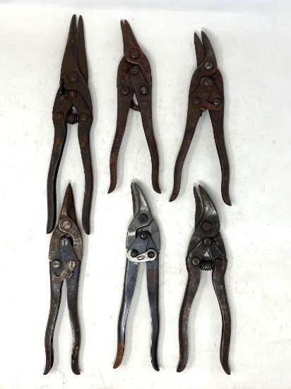 6 Pairs of Tin Snips- Wiss Brand Included