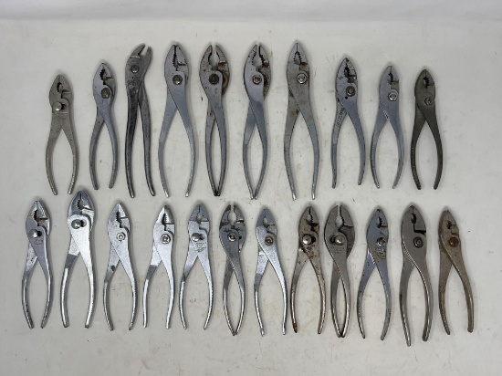 22 Pairs of Pliers- All Slip Joint