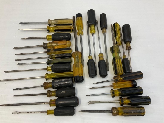 28 Screwdrivers- Flat Heads and Phillips Heads
