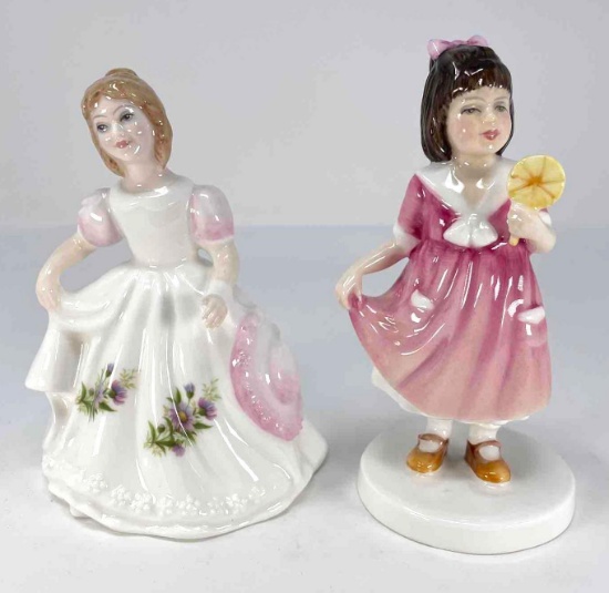 2 Royal Doulton Figures- 1990 Figure of the Month "September" HN 3326 & 1994 "Special Treat" HN 3663
