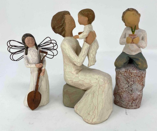 3 Willow Tree Figures- "Angel of the Garden", "Grandmother" and "Something Special"