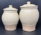 2 Hand Crafted Rowe Pottery Lidded Jars