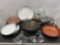 Assorted Cookware Including Copper Skillet with Lid and Copper Fry Pan