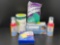 2 Cans Simply Saline, Adhesive Pads, Face Masks, Neoprene Gloves and Calcium Acetate Powder
