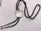Bolo Tie with Silver Tone Decorated Slide and Tips
