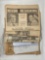 Antique Vintage Ephemera: 1912, '50's, & '70's Newspapers, Certificates, Photos