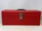 Kennedy Red Metal Tool Box and Contents