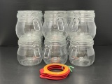 Canning Jars with Wire/Glass Lids and Rubber Rings