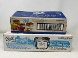 12 Ball Quilted Jelly Jars and 12 Half-Pint Wide Mouth Jars- New in Boxes