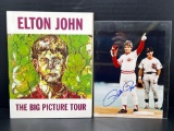 Autographed PIcture of Pete Rose and Elton John 