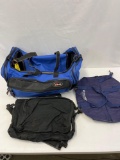 Lucas Duffel Bag, Black & Blue Tote Bags