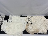 Lace Table Cover, Crocheted Doilies, Place Mats