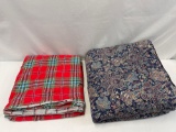 Flannel Blanket and Queen Size Bedspread
