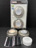 2 Sets of Puck Lights, One Still in Packaging, Velcro Strips, Tap Light