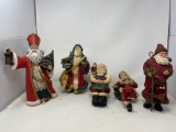 5 St. Nick/Santa Figures- Various Compositions