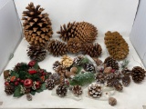 Large Pine Cones, 2 Candle Rings