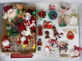 Large Grouping of Christmas Ornaments, Some Vintage and Light Collars