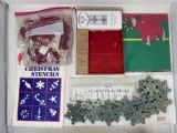 Christmas Stencils, Paper Stars, Holographic Snowflakes, Icicle Border
