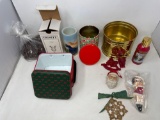 Decorative Tins, Ethiopian Myrrh Censor, Angel Candle, Wax & Other Ornaments Including Betty Boop