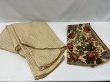 2 Table Covers- Tan Striped, 88