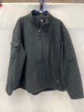 Men's Duluth Trading Black Fleece Zip-Front Jacket, Size 2XL