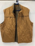 Men's Cutter & Buck Tan Quilted Vest with Herringbone Liner, Size XXL