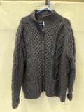 John Malloy Hand Knit Cardigan Sweater, Size XXL