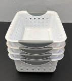 4 Plastic Storage Baskets