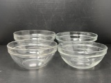 4 Glass Mixing Bowls- Made in France